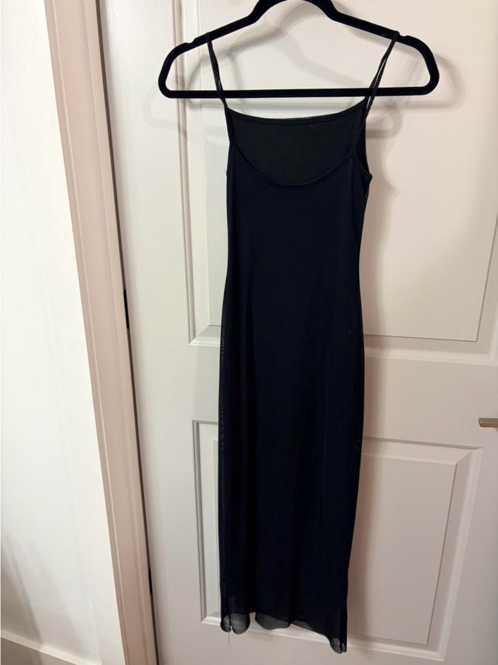 See you Monday black maxi dress